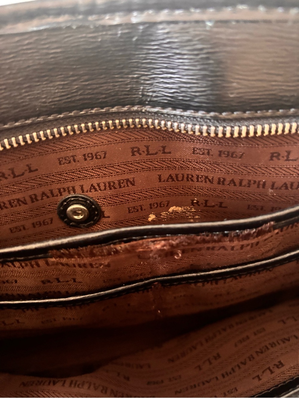 Lauren Ralph Lauren Black Leather Tote Bag - Picture 4 of 8